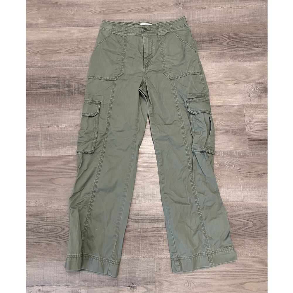Abercrombie & Fitch Green Utility Cargo Wide Leg Pants - Short